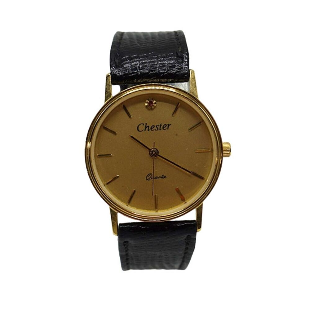 Chester Wrist Watch Analog Quartz Ladies Gold Tone New Battery